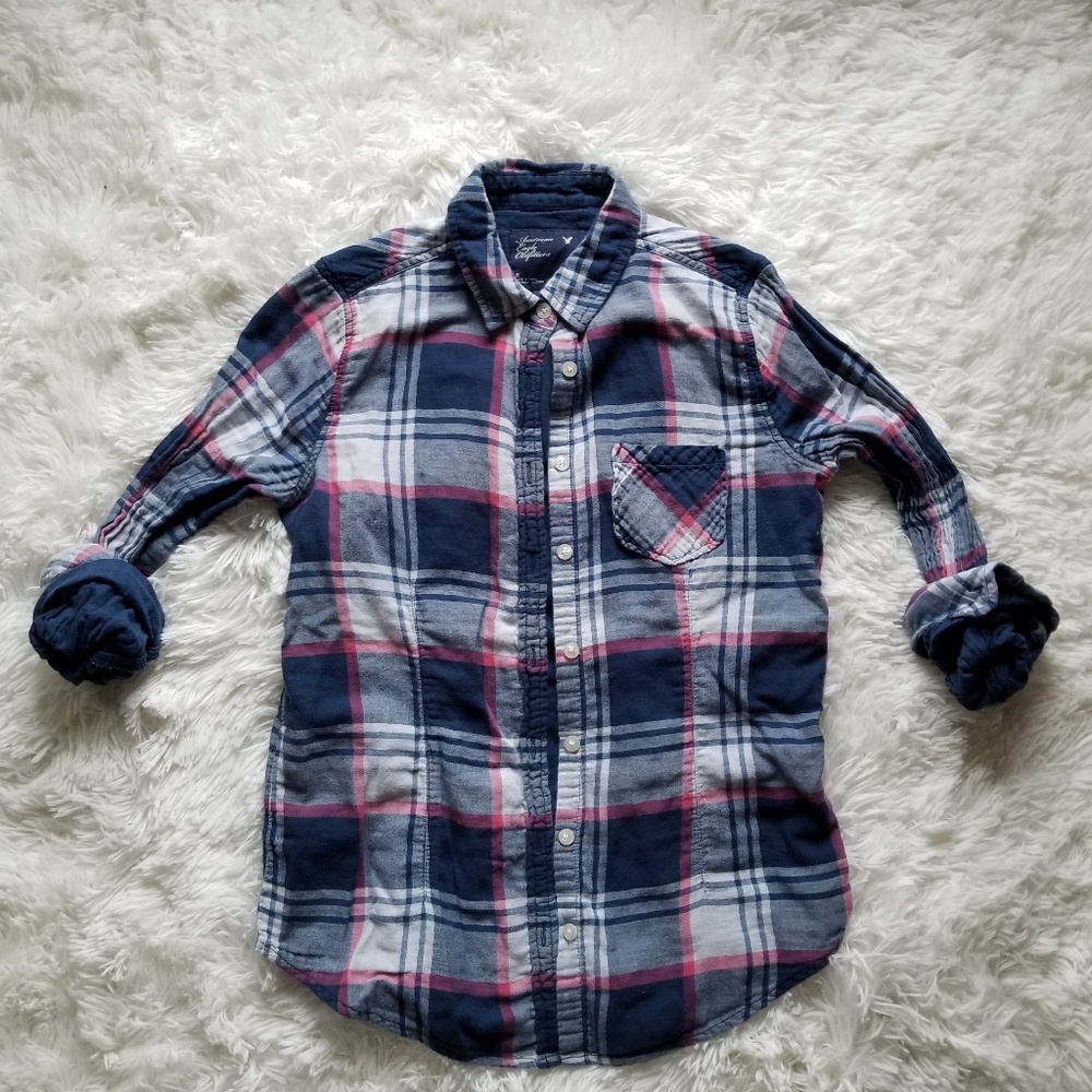 Plaid button down